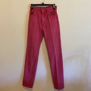 Vintage Wrangler Women’s Pink Jeans Size 5